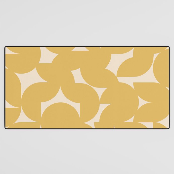 Contemporary Geometric Shapes - Orange Desk Mat Gallery Image 3