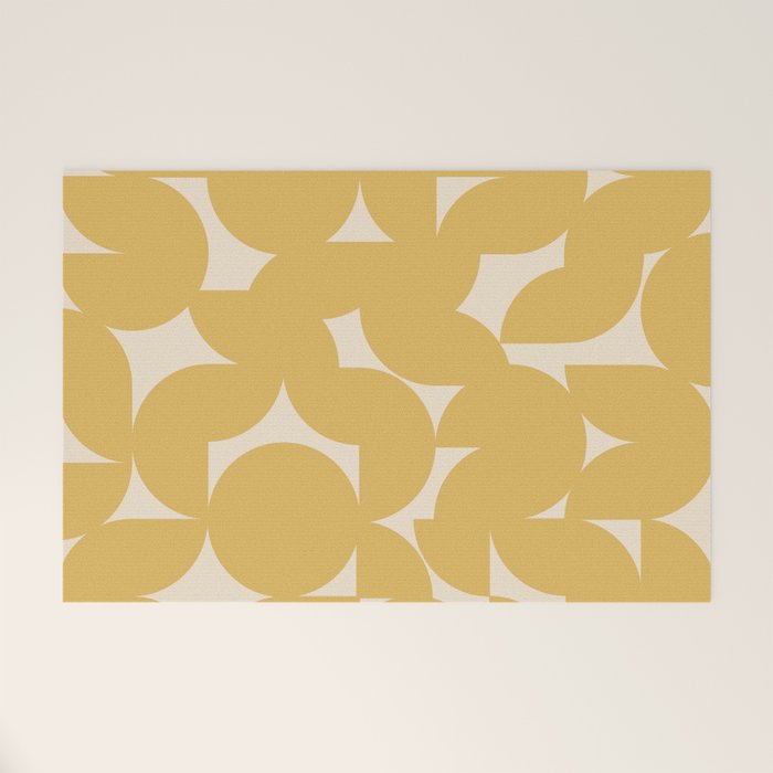 Contemporary Geometric Shapes - Orange Welcome Mat Gallery Image 1