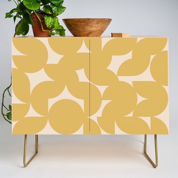 Contemporary Geometric Shapes - Orange Credenza Gallery Image 1