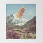 Ice Cream Peak - Mountain Meltdown Throw Blanket Gallery Image 2