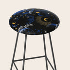 Night sky of stars abstract D Stool Gallery Image 2