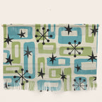 Mid Century Modern Atomic Age Decoration 644 Googie Blue and Green Wall Hanging Gallery Image 1
