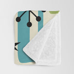 Mid Century Modern Atomic Age Decoration 644 Googie Blue and Green Throw Blanket Gallery Image 3