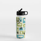 Mid Century Modern Atomic Age Decoration 644 Googie Blue and Green Water Bottle Gallery Image 1