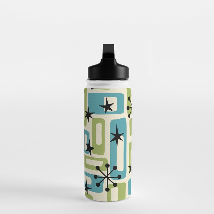 Mid Century Modern Atomic Age Decoration 644 Googie Blue and Green Water Bottle Gallery Image 3