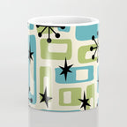 Mid Century Modern Atomic Age Decoration 644 Googie Blue and Green Coffee Mug Gallery Image 4