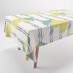 Lemons with Wavy Stripe Tablecloth Gallery Image 1