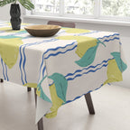 Lemons with Wavy Stripe Tablecloth Gallery Image 3