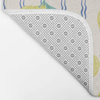 Lemons with Wavy Stripe Bath Mat Gallery Image 2