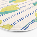 Lemons with Wavy Stripe Bath Mat Gallery Image 3