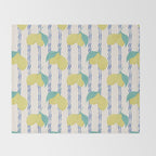 Lemons with Wavy Stripe Throw Blanket Gallery Image 2