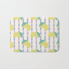 Lemons with Wavy Stripe Bath Mat Gallery Image 1