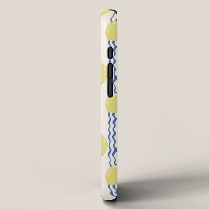 Lemons with Wavy Stripe iPhone Case Gallery Image 2