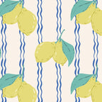 Lemons with Wavy Stripe Coffee Mug Gallery Image 2