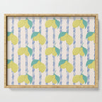 Lemons with Wavy Stripe Serving Tray Gallery Image 1
