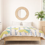 Lemons with Wavy Stripe Duvet Cover Gallery Image 3