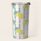 Lemons with Wavy Stripe Travel Mug Gallery Image 2