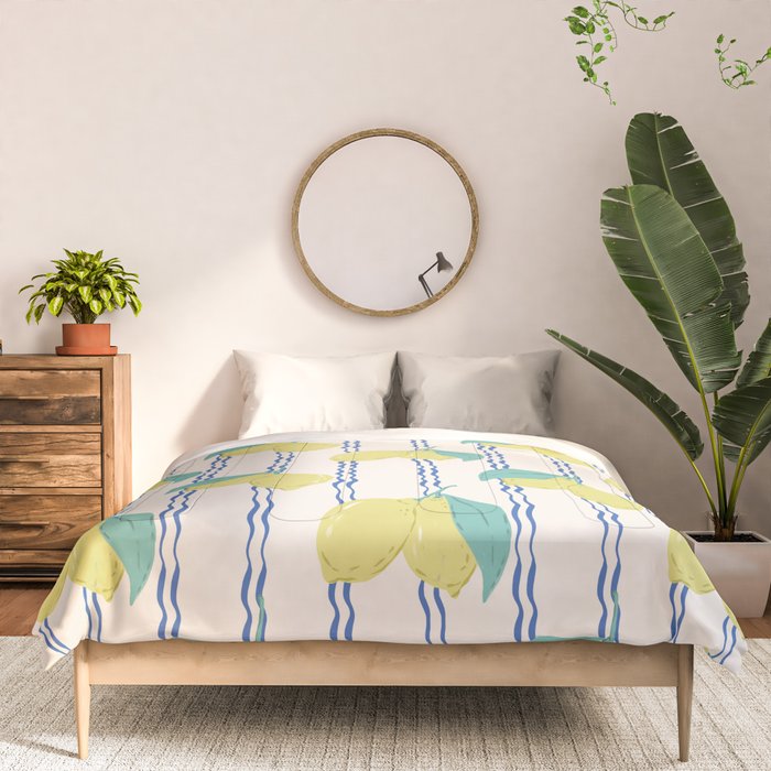 Lemons with Wavy Stripe Comforter Gallery Image 3