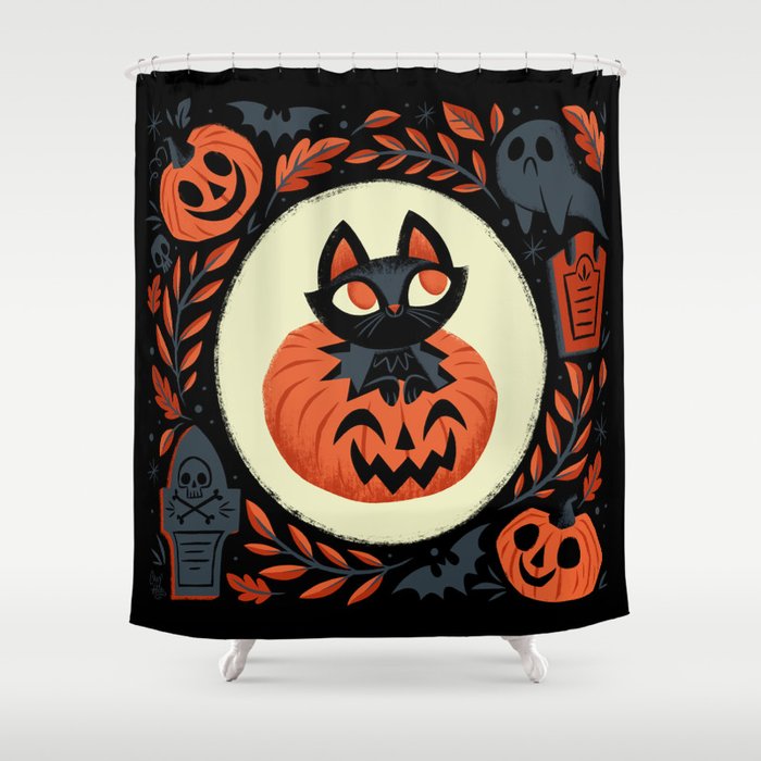Happy Halloween Shower Curtain Gallery Image 1