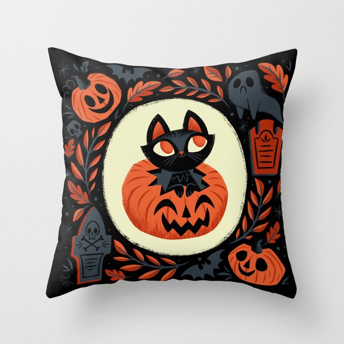 Happy Halloween Throw Pillow Gallery Image 1