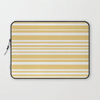Classic Stripes XLIV - Pastel Yellow Laptop Sleeve Gallery Image 1