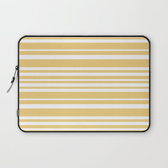 Classic Stripes XLIV - Pastel Yellow Laptop Sleeve Gallery Image 1