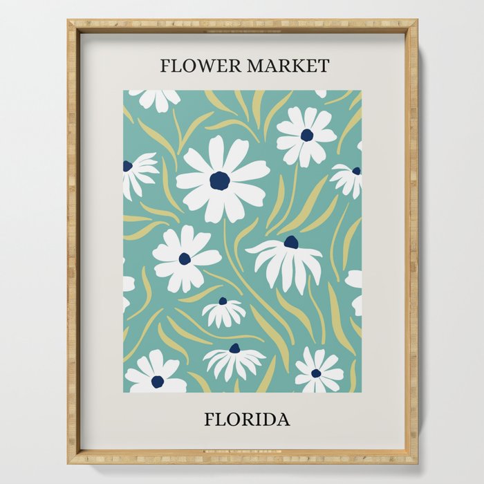 Flower Market Florida Serving Tray Gallery Image 1