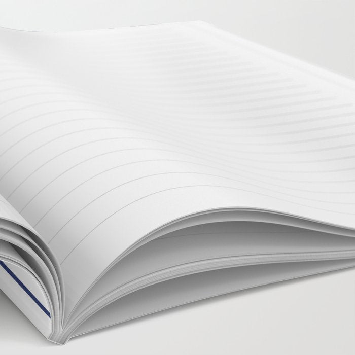 Minimalist Era - White & Indigo Blue Stripe Asymmetrical Notebook Gallery Image 2