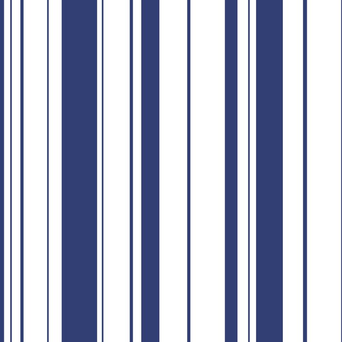 Minimalist Era - White & Indigo Blue Stripe Asymmetrical Coffee Mug Gallery Image 2