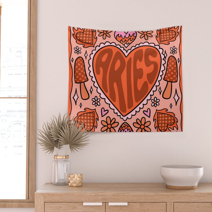 Aries Heart Wall Tapestry Gallery Image 2