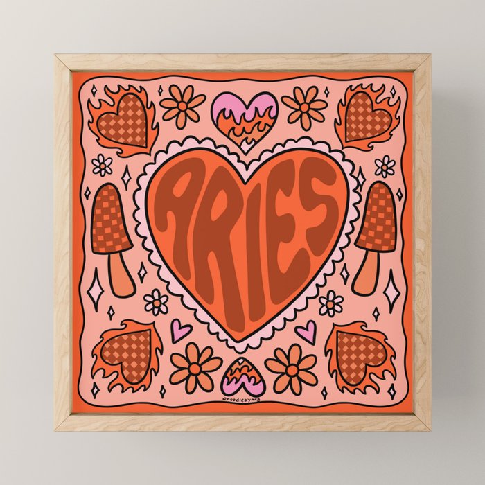 Aries Heart Mini Art Print Gallery Image 1