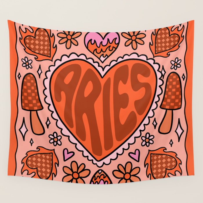 Aries Heart Wall Tapestry Gallery Image 1