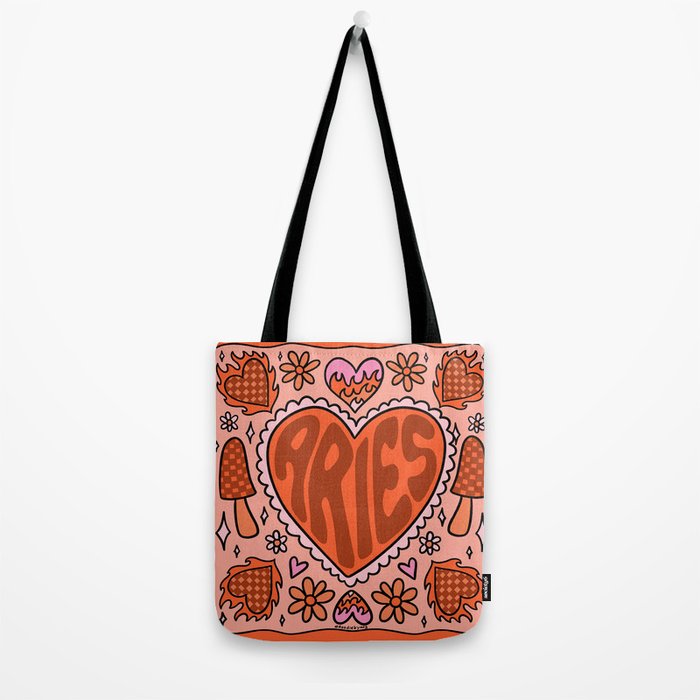 Aries Heart Tote Bag Gallery Image 2