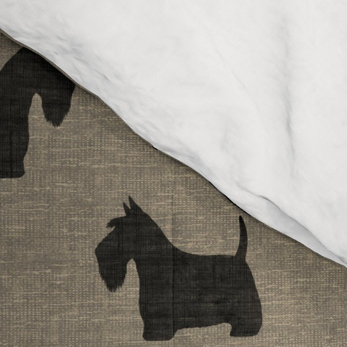 Scottish Terrier | Black Scottie Dog Silhouette Comforter Gallery Image 4