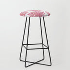Watercolor Palm Leaves - Bright Pink Stool Gallery Image 1