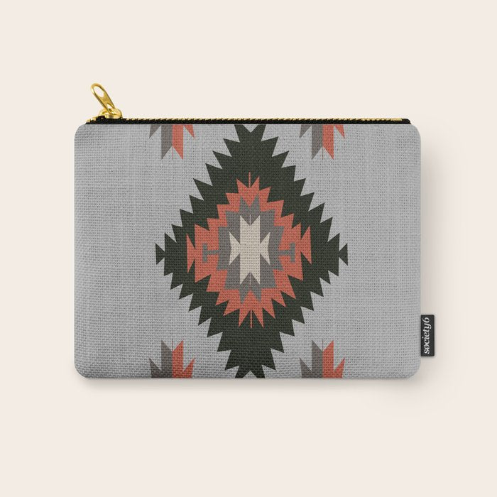 New Mexico Southwest Santa Fe Tribal Indian Pattern Carry All Pouch Gallery Image 1