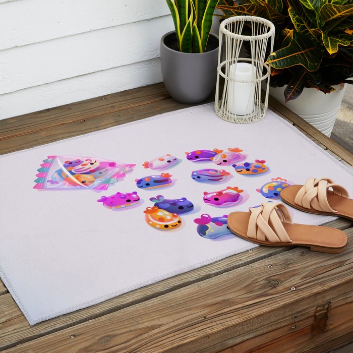 Jelly bean sea slug Outdoor Rug Gallery Image 2