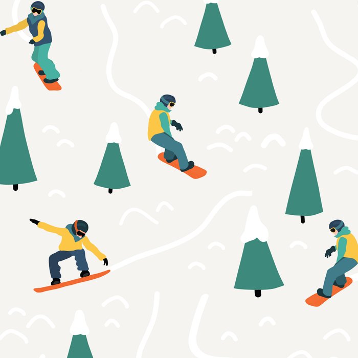 Snowboarding Illustration Pattern Coffee Mug Gallery Image 2