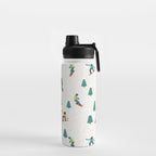 Snowboarding Illustration Pattern Water Bottle Gallery Image 2