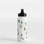 Snowboarding Illustration Pattern Water Bottle Gallery Image 3