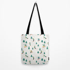 Snowboarding Illustration Pattern Tote Bag Gallery Image 2