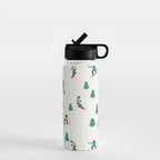 Snowboarding Illustration Pattern Water Bottle Gallery Image 1