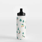Snowboarding Illustration Pattern Water Bottle Gallery Image 2