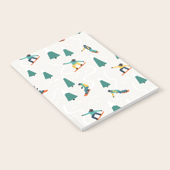 Snowboarding Illustration Pattern Notebook Gallery Image 1