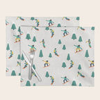 Snowboarding Illustration Pattern Placemat Gallery Image 1