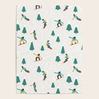 Snowboarding Illustration Pattern Poster Gallery Image 4