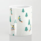 Snowboarding Illustration Pattern Coffee Mug Gallery Image 4