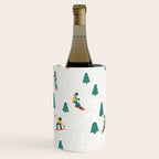 Snowboarding Illustration Pattern Wine Chiller Gallery Image 1