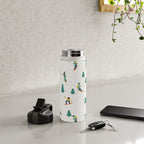 Snowboarding Illustration Pattern Water Bottle Gallery Image 4