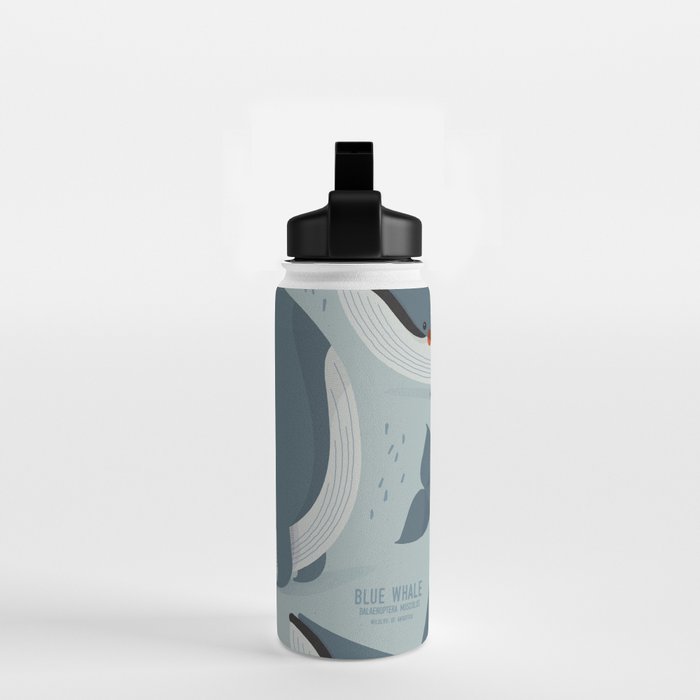 Blue Whale, Wildlife of Antarctica Water Bottle Gallery Image 2